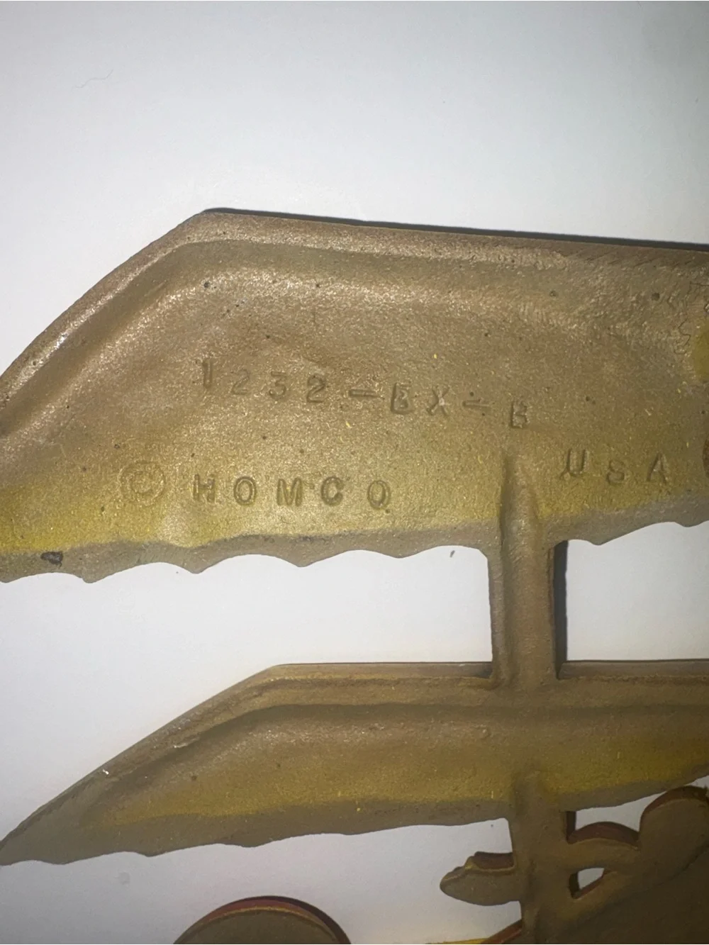 3 Vintage WW1 Fighter Bi Plane, 1975 Homco USA Cast metal Wall Decor